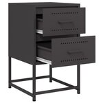 vidaXL Table de chevet noir 36x39x60 5 cm acier