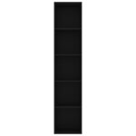 vidaXL Bibliothèque Noir 40x30x189 cm Bois d’ingénierie