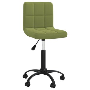 vidaXL Chaise pivotante de bureau Vert clair Velours