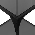 vidaXL Tables basses avec dessus en verre noir 2 Pièces 40x40x40 cm acier
