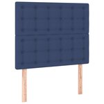vidaXL Sommier à lattes de lit avec matelas Bleu 120x200 cm Tissu