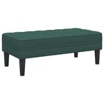vidaXL banc avec coussin Vert foncé 113 x 57 x 39 cm Velours