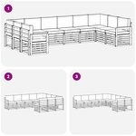 vidaXL Ensemble de canapés d'extérieur 7 Pièces Blanc et Crème