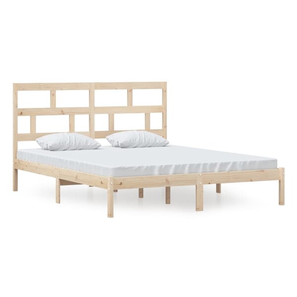 vidaXL Cadre de lit Bois de pin massif 160x200 cm