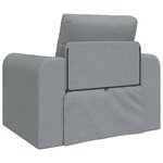 vidaXL Canapé lit au sol 2-en-1 gris clair 98x71x83 cm tissu