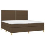 vidaXL Sommier à lattes de lit avec matelas Marron foncé 200x200 cm