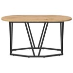 Table basse vidaXL en chêne  artisanale  80x40x40 5 cm en bois d'ingénierie et métal