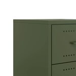 vidaXL Table de chevet vert olive 36x39x43 5 cm acier