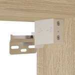 vidaXL Meuble TV chêne sonoma 60x31x39 5 cm bois d'ingénierie et métal