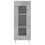 vidaXL Buffet Gris béton 34 5x34x90 cm Bois d'ingénierie