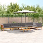 vidaXL Salon palette de jardin avec coussins 6Pièces bois d'acacia massif