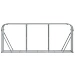 vidaXL Porte-bûches gris clair 234x45x100 cm acier galvanisé
