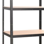 vidaXL Étagère à 5 niveaux 2 Pièces Gris Acier et bois ingénierie
