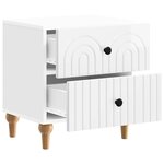 vidaXL Cabinet de chevet 2 pc Blanc brillant 43 x 34 5 x 48 cm