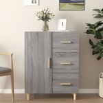 vidaXL Buffet sonoma gris 69 5x34x90 cm bois d'ingénierie