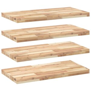 vidaXL Étagères flottantes 4 Pièces 100x40x4 cm acacia massif non traité