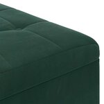 vidaXL Pouf de rangement Vert foncé 80 x 80 x 45 cm Velours