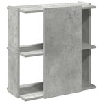 vidaXL Bibliothèque à 3 niveaux gris béton 60x30x60 cm bois ingénierie