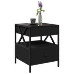 vidaXL Table basse avec LED Infinity noir 40x40x51 cm