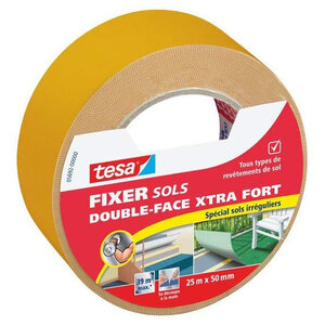 Ruban adhésif extra fort double face sols irréguliers tesa 25m x 50mm