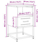 vidaXL Tables de chevet 2 Pièces vert olive 36x39x60 5 cm acier