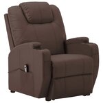 Vidaxl fauteuil releveur inclinable marron similicuir