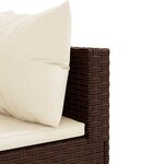 vidaXL Salon de jardin avec coussins 7 Pièces marron résine tressée