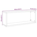 vidaXL Étagères cube murales 2 Pièces chêne artisanal 60x15x23 cm
