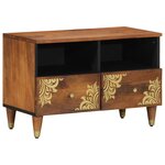 vidaXL Meuble TV 70x33x46 cm en bois de manguier massif
