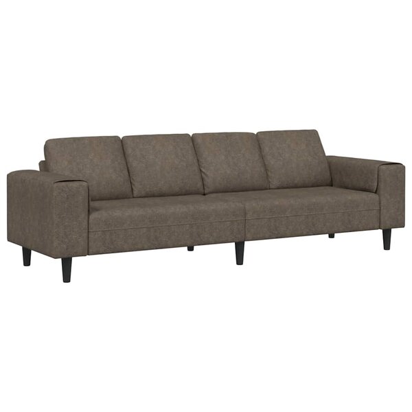 vidaXL Canapé de salon Gris foncé 250 x 77 x 76 cm
