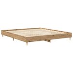 vidaXL Cadre de lit sans matelas chêne artisanal 160x200 cm