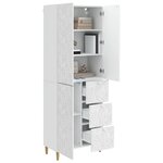 vidaXL 2 Pièces Blanc brillant