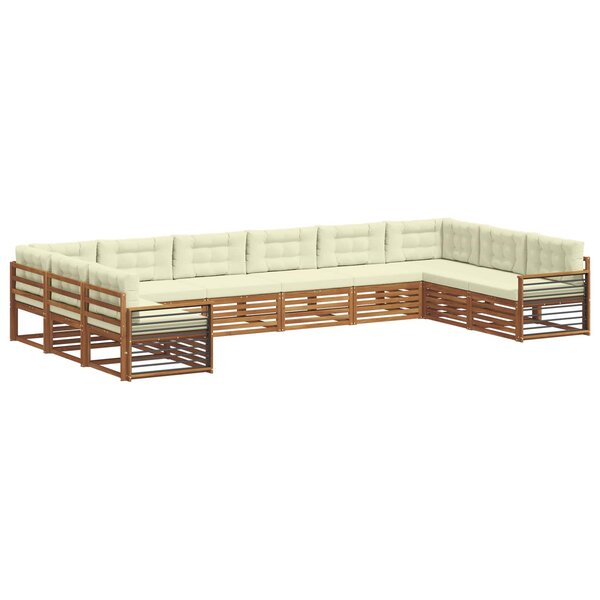 vidaXL Ensembles de canapés 10 pc Naturel et Crème