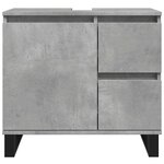 vidaXL Armoire de lavabo de salle de bain gris béton 65x33x60 cm