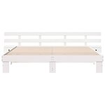 vidaXL Cadre de lit avec tiroir Blanc 200 x 200 cm bois