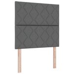 vidaXL Lit à ressorts avec matelas Gris foncé 120 x 200 cm tissu