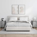 vidaXL Table de chevet 2 Pièces Gris Sonoma 39 5 x 30 x 50 cm