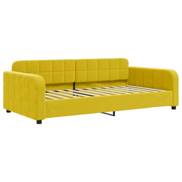 vidaXL Lit de repos sans matelas jaune 90x200 cm velours