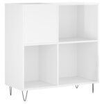 vidaXL Armoire à disques blanc brillant 84 5x38x89cm bois d'ingénierie