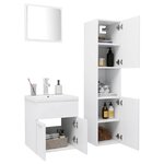 vidaXL Ensemble de meubles de salle de bain Blanc Aggloméré