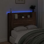 vidaXL Tête de lit Chêne brun 120 x 16 5 x 103 5 cm Bois d'ingénierie