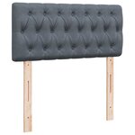 vidaXL Sommier à lattes de lit et matelas Gris foncé 90x200 cm Velours