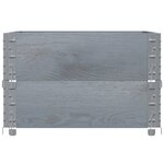vidaXL Jardinière gris 80x60 cm bois massif de pin