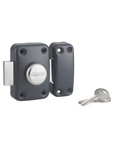 THIRARD - Verrou à bouton Apache pour porte d'entrée  cylindre 45mm  acier  3 clés  anthracite - THIRARD
