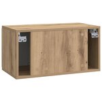 vidaXL Meuble TV mural 59 5 x 31 x 30 cm Chêne artisanal