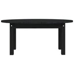 vidaXL Table basse Noir 80x40x35 cm Bois massif de pin