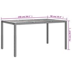 vidaXL Ensemble à manger jardin et coussins 7 Pièces gris rotin