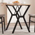 vidaXL Pieds de table à manger cadre en Y 60x50x73 cm acier