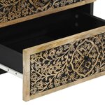 vidaXL Table de chevet 50x33x60 cm bois de manguier massif