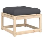 vidaXL Salon de jardin 6 Pièces avec coussins bois de pin massif